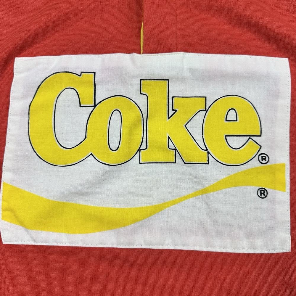 Vtg 80s Coca Cola Rugby Polo Shirt Mens L Coke Wearables 50/50 Logo Made in USA - Picture 11 of 14